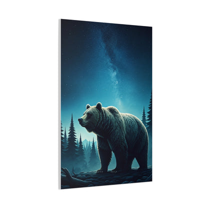 Midnight Wilderness Bear Under the Stars Wall Art & Canvas Prints