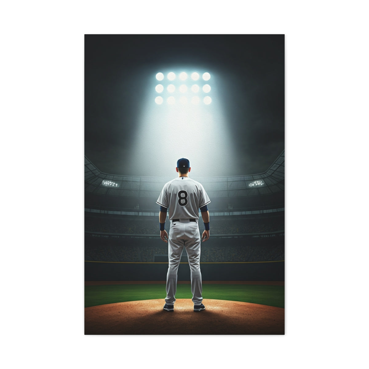 Stadium Spotlight Baseball Player Tribute Wall Art & Canvas Prints