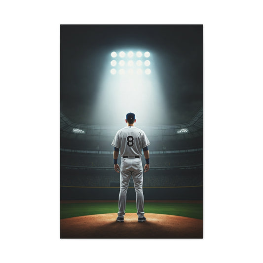 Stadium Spotlight Baseball Player Tribute Wall Art & Canvas Prints
