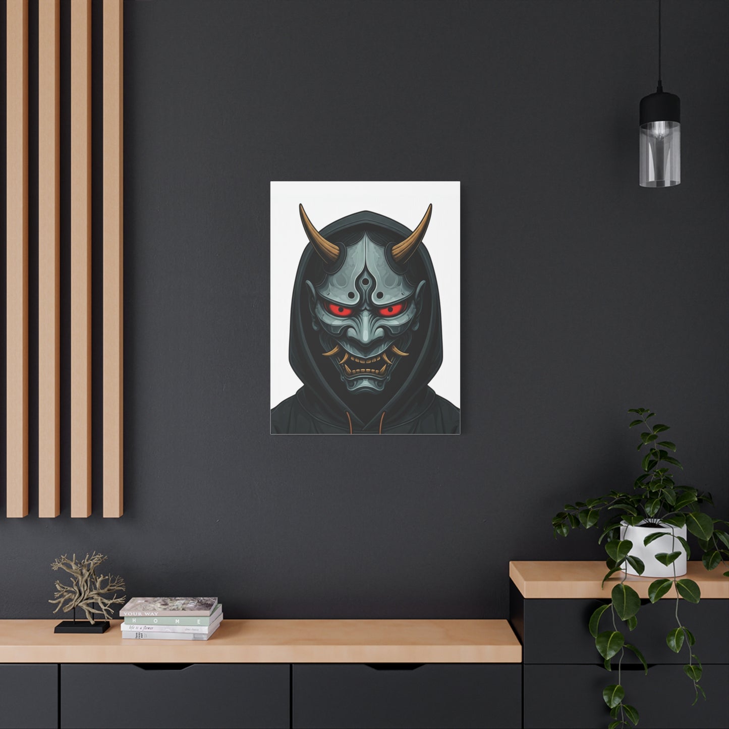 Hooded Demon Mask Wall Art & Canvas Prints