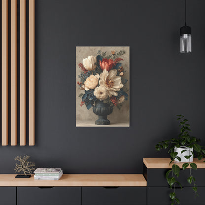 Scandinavian Folk Floral Urn Wall Art & Canvas Print
