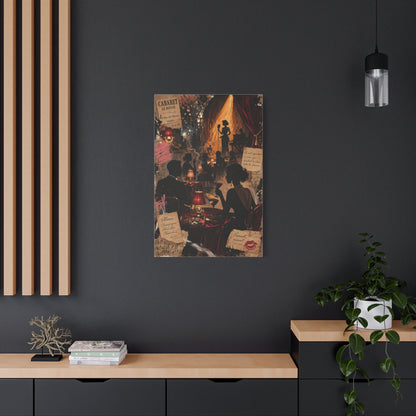 Cabaret Night Collage Scene Wall Art & Canvas Print