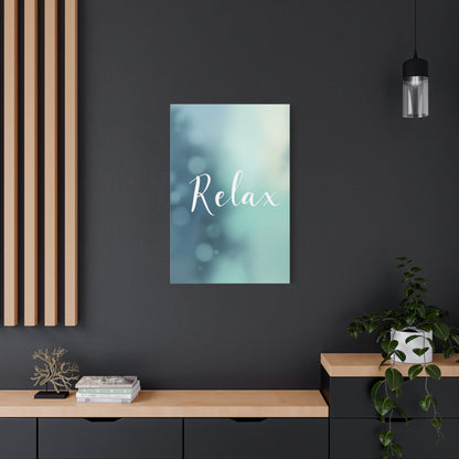 Relax Calm Typography Wall Art & Canvas Prints