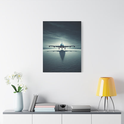 Stormy Runway Jet Arrival Wall Art & Canvas Prints