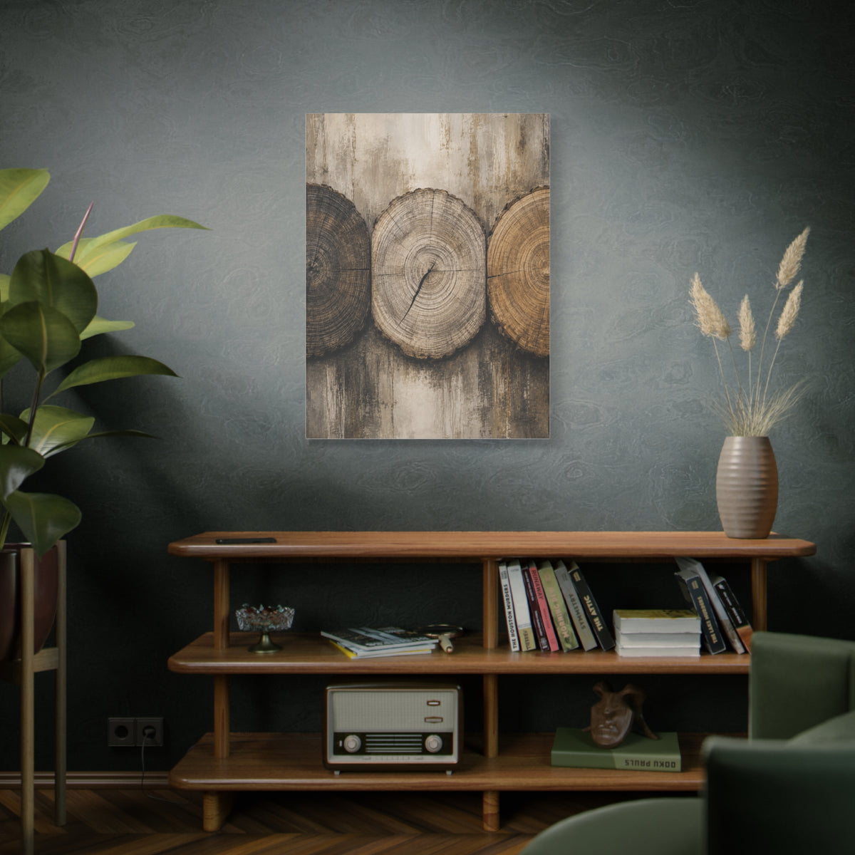 Natural Wood Grain Tree Rings Abstract Trees Wall Art & Canvas Print