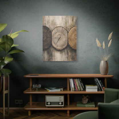 Natural Wood Grain Tree Rings Abstract Trees Wall Art & Canvas Print