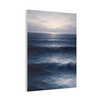 Calm Navy Ocean Horizon Wall Art & Canvas Print
