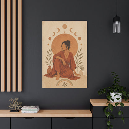 Bohemian Sun Goddess Portrait Wall Art & Canvas Print