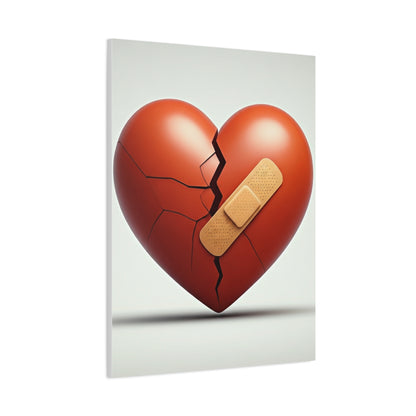 Patched Heart Wall Art & Canvas Prints