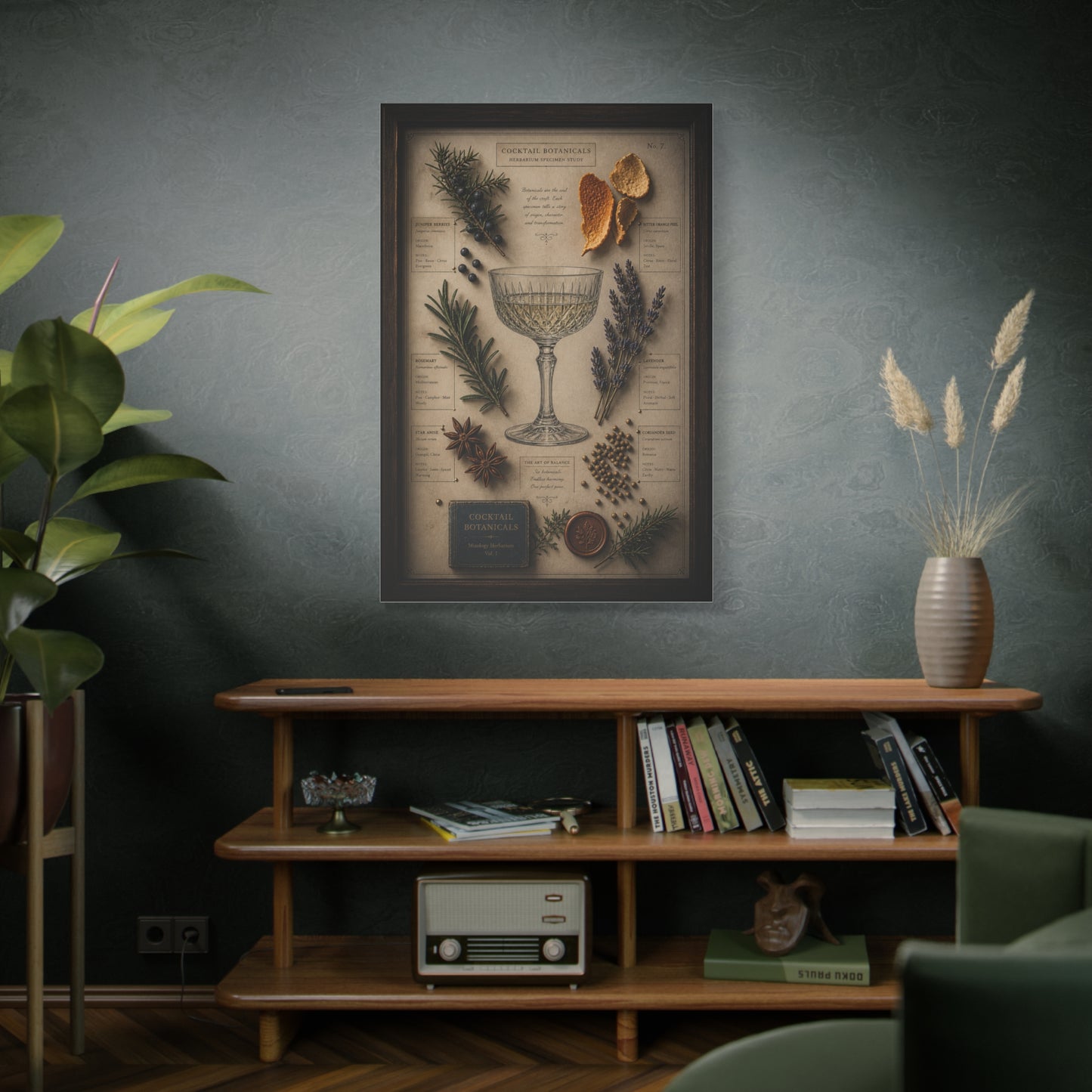 Cocktail Botanical Herbarium Study Wall Art & Canvas Print