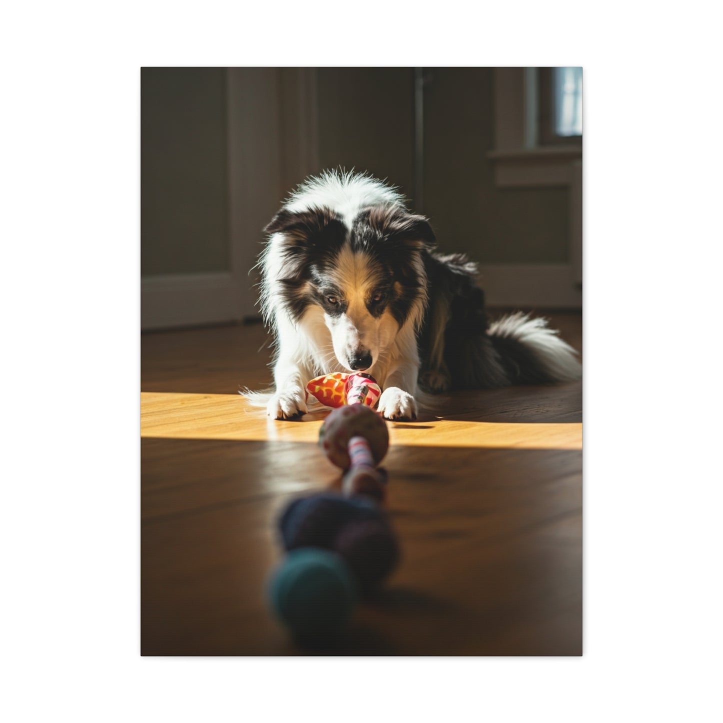 Sunlit Playtime Pup Wall Art & Canvas Print