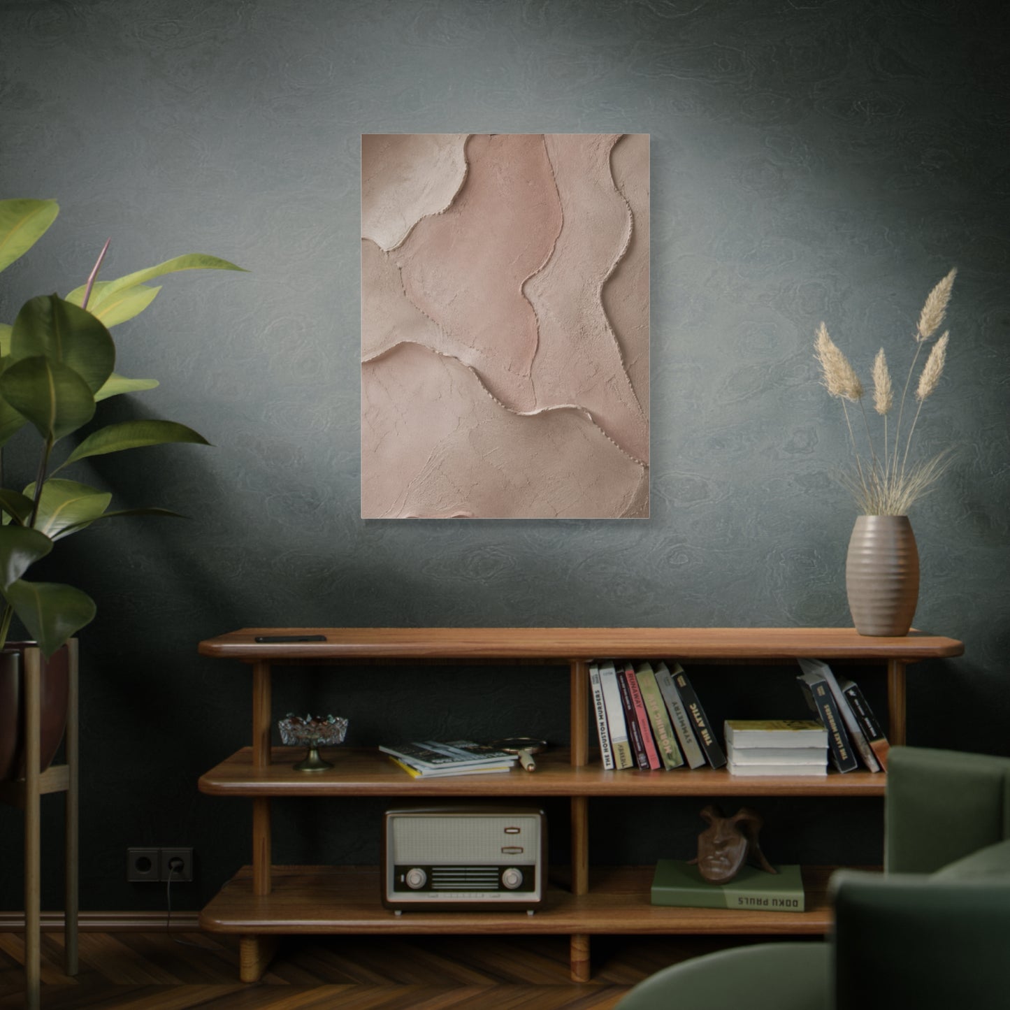 Wabi-Sabi Pink Blush Plaster Texture Wall Art & Canvas Print