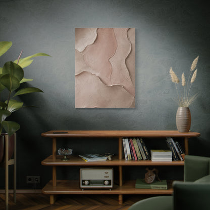 Wabi-Sabi Pink Blush Plaster Texture Wall Art & Canvas Print