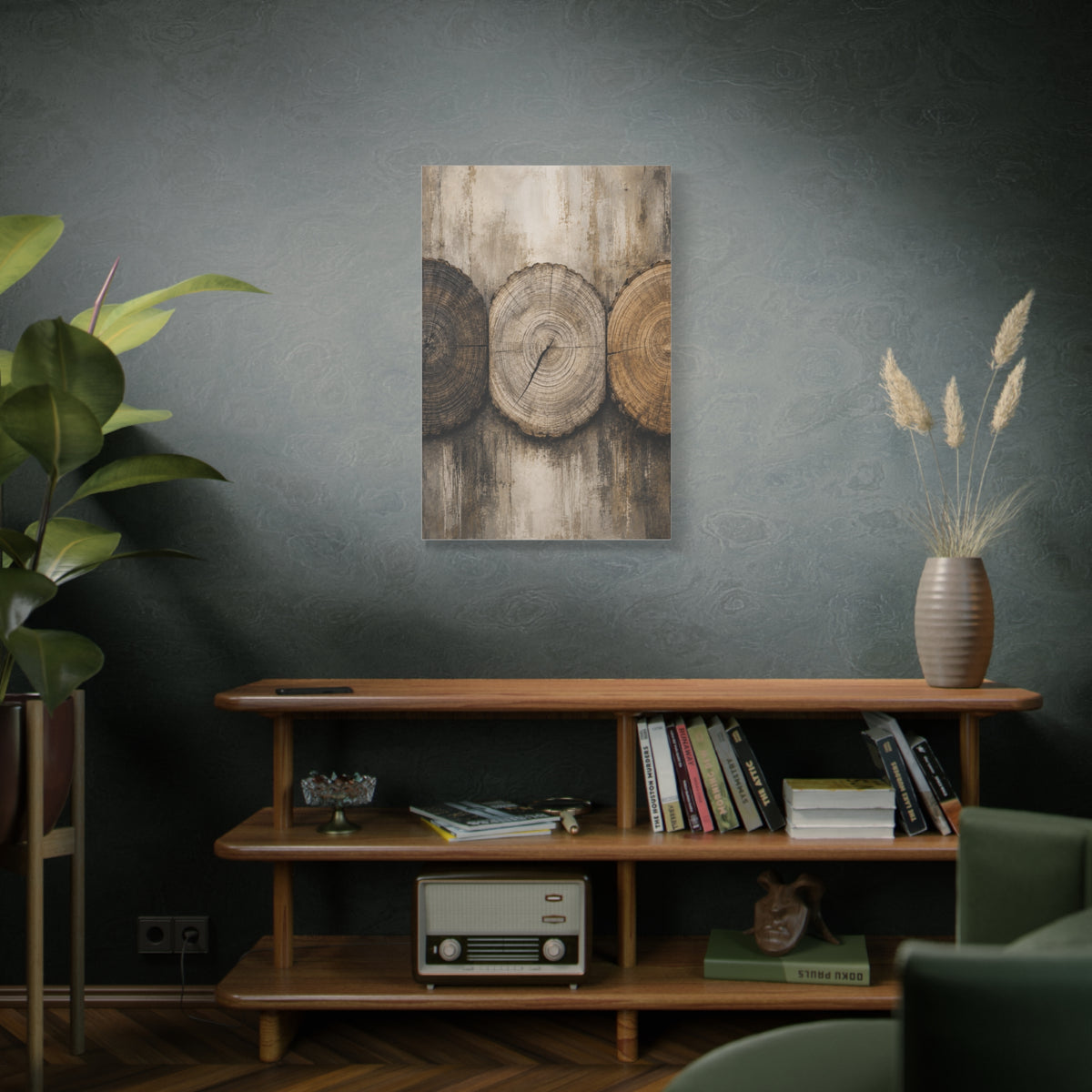 Natural Wood Grain Tree Rings Abstract Trees Wall Art & Canvas Print