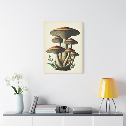 Forest Mushroom Cluster Illustration Wall Art & Canvas Prints