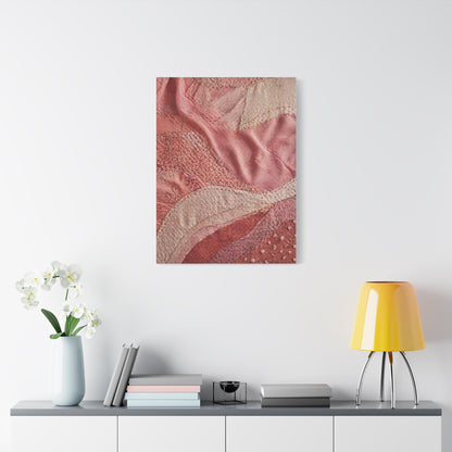Couture Pink Textile Abstraction Wall Art & Canvas Print