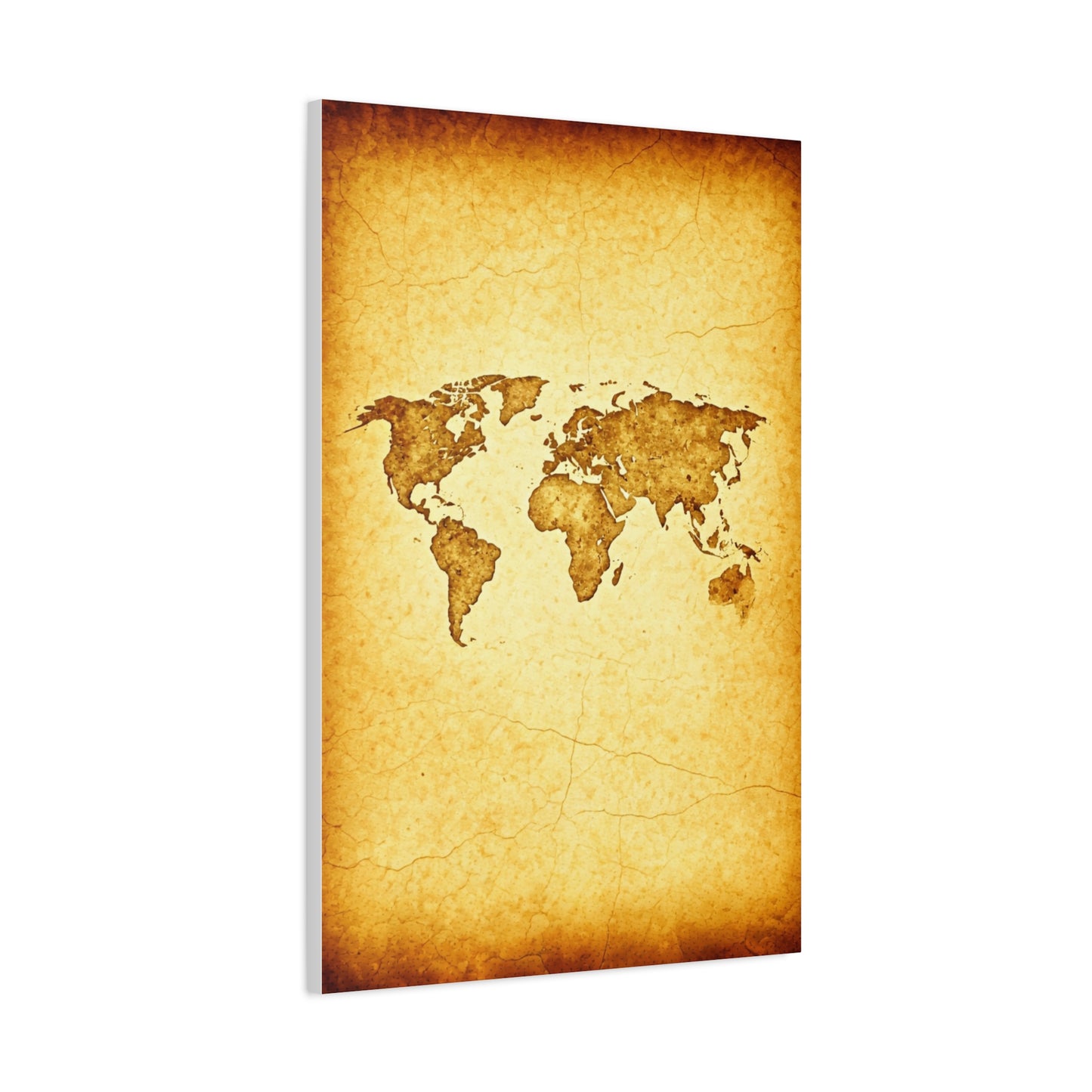 Sepia Continent Map Wall Art & Canvas Prints