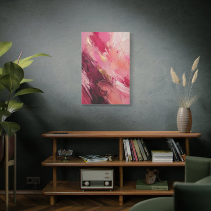 Pink Abstract Expressionist Brushstroke Wall Art & Canvas Print