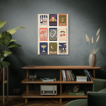 Vintage Matchbox Love Story Collection Wall Art & Canvas Print