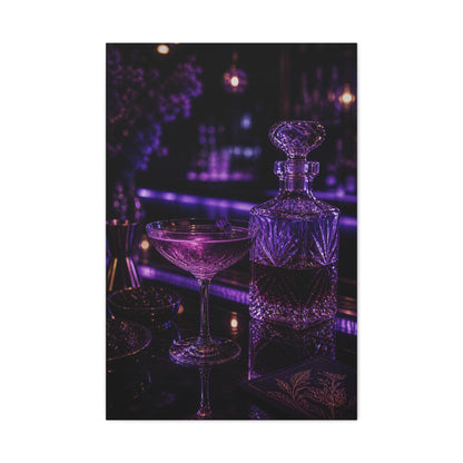 Violet Cocktail Lounge Still Life Wall Art & Canvas Print