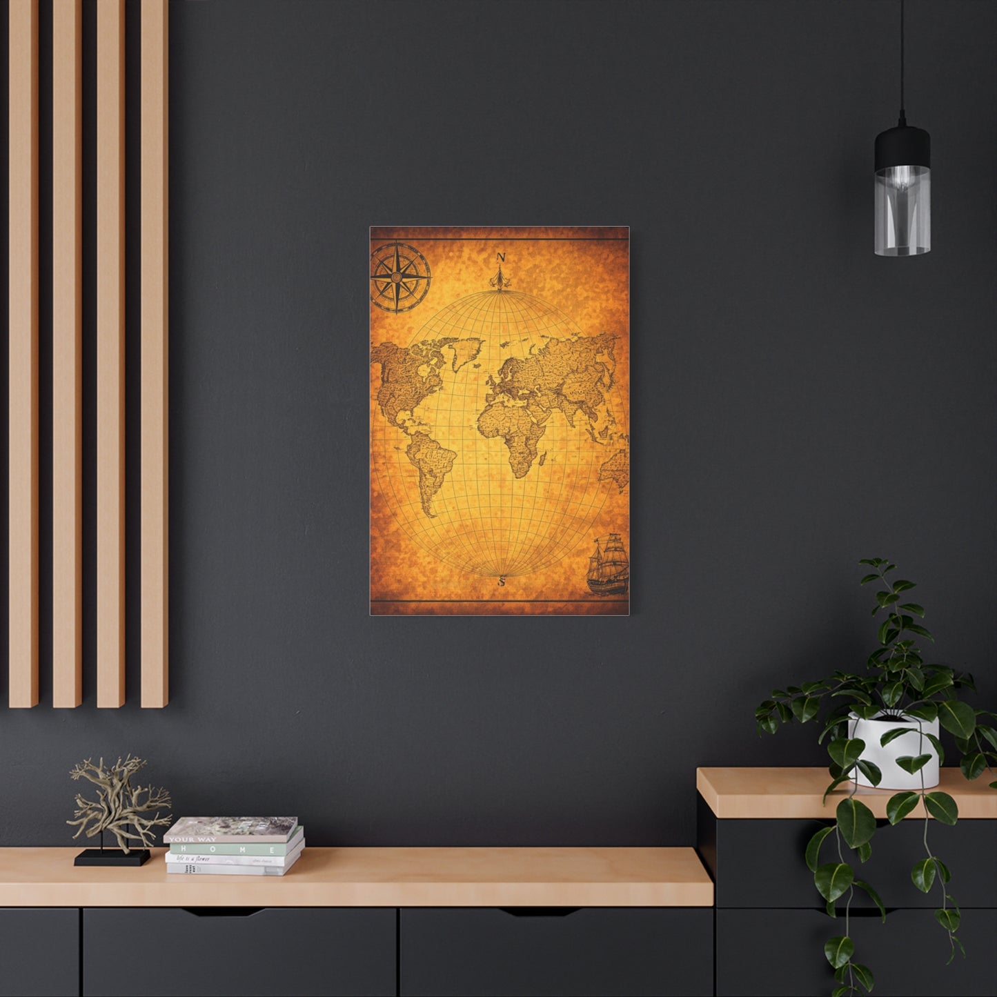 Classic Globe World Map Wall Art & Canvas Prints