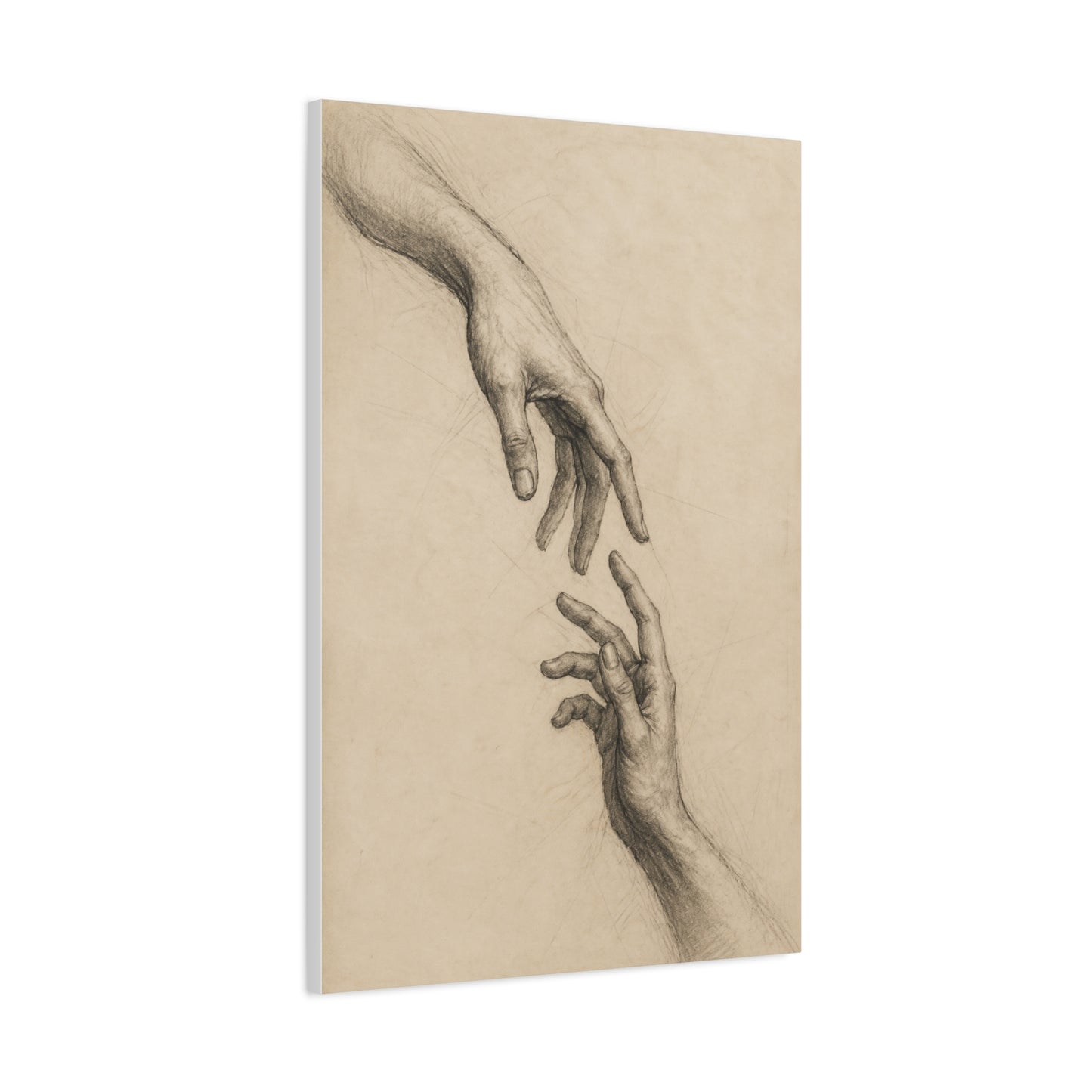 Expressive Hands Charcoal Study Wall Art & Canvas Print