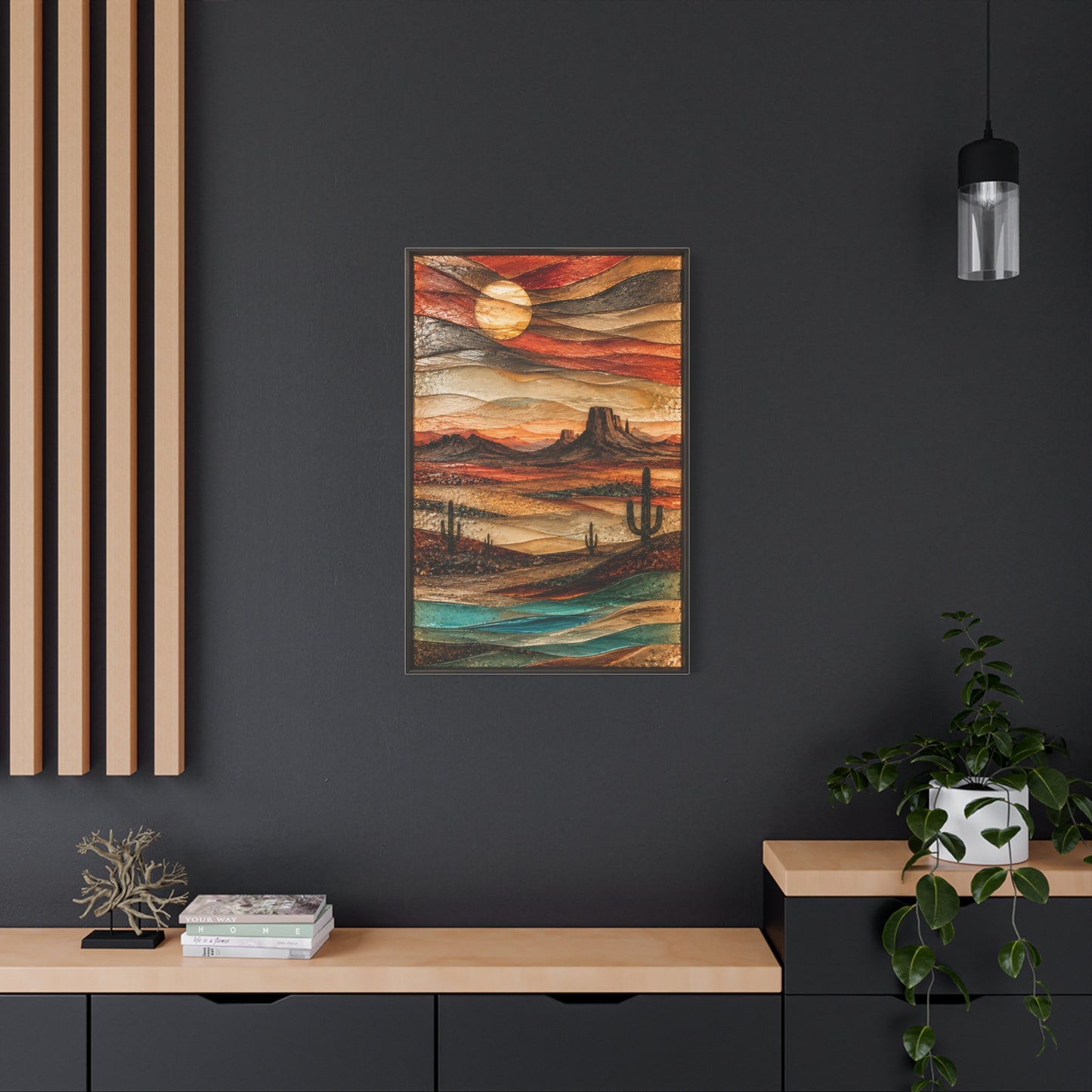 Fused Glass Desert Mirage Southwest Wall Art & Canvas Print