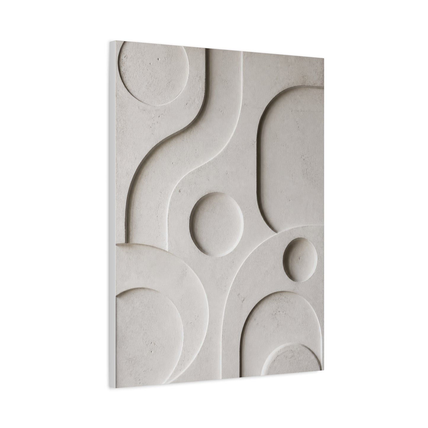 Monumental White Concrete Relief Wall Art & Canvas Print
