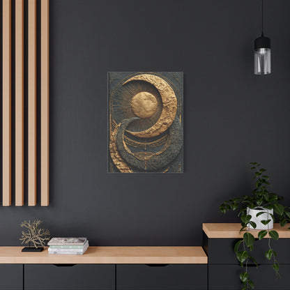 Celestial Gold Eclipse Wall Art & Canvas Print