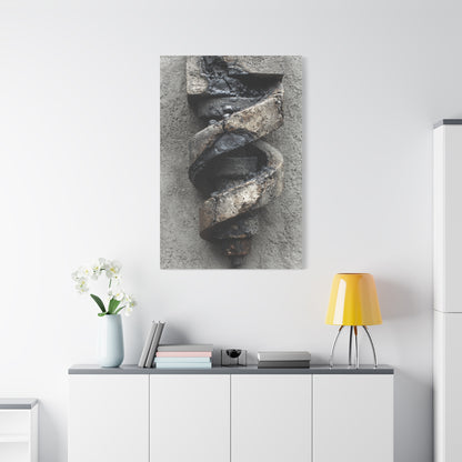 Weathered Spiral Stone Sculpture Wall Art & Canvas Print