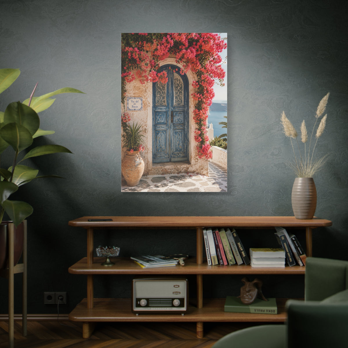 Bougainvillea Arch Mediterranean Door Tropical Wall Art & Canvas Print