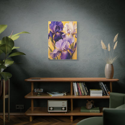 Iris Floral Impasto Painting Wall Art & Canvas Print