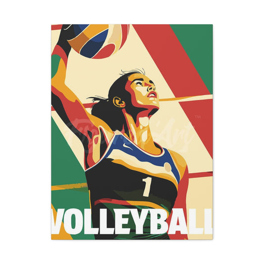 Abstract Volleyball Player Wall Art & Canvas Prints