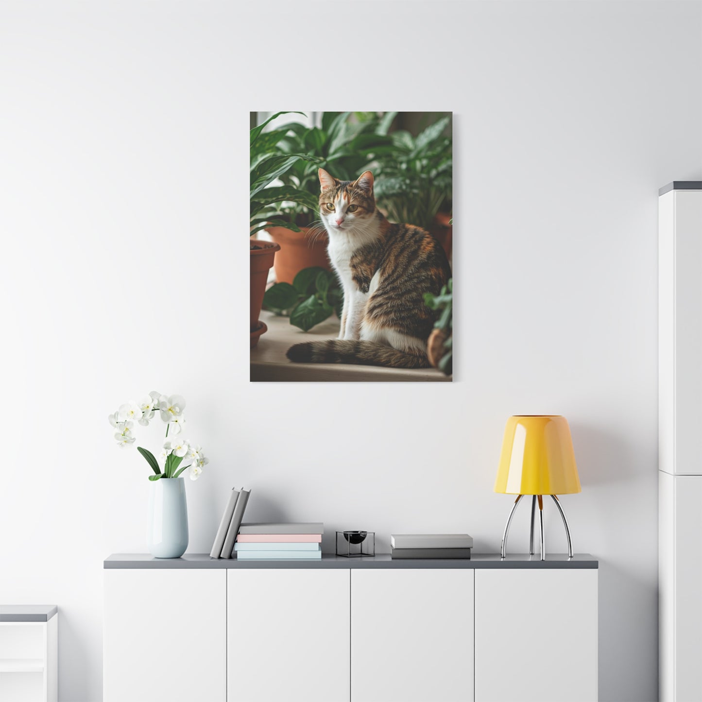 Serene Garden Cat Wall Art & Canvas Prints