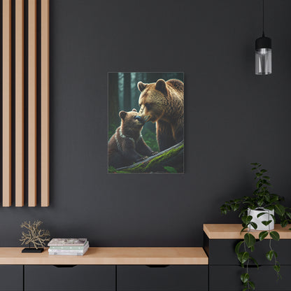 Mother and Cub Bear Forest Wall Art & Canvas Prints