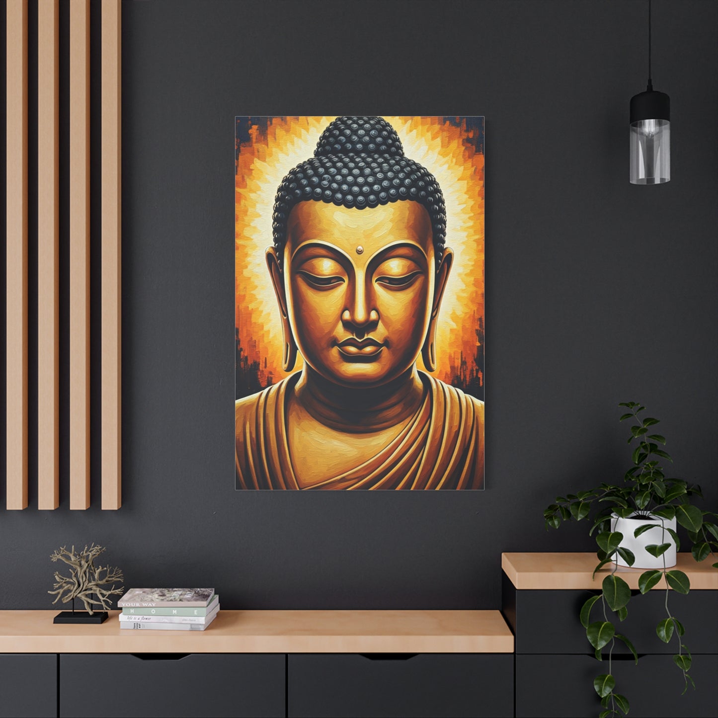 Golden Serenity Buddha Portrait