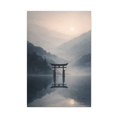 Zen Torii Reflection Wall Art & Canvas Print