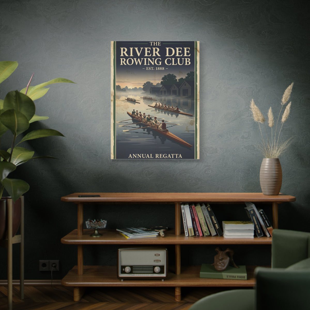 Heritage Rowing Regatta Poster Wall Art & Canvas Print