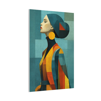Geometric Fashion Portrait Elegance Wall Art & Canvas Print