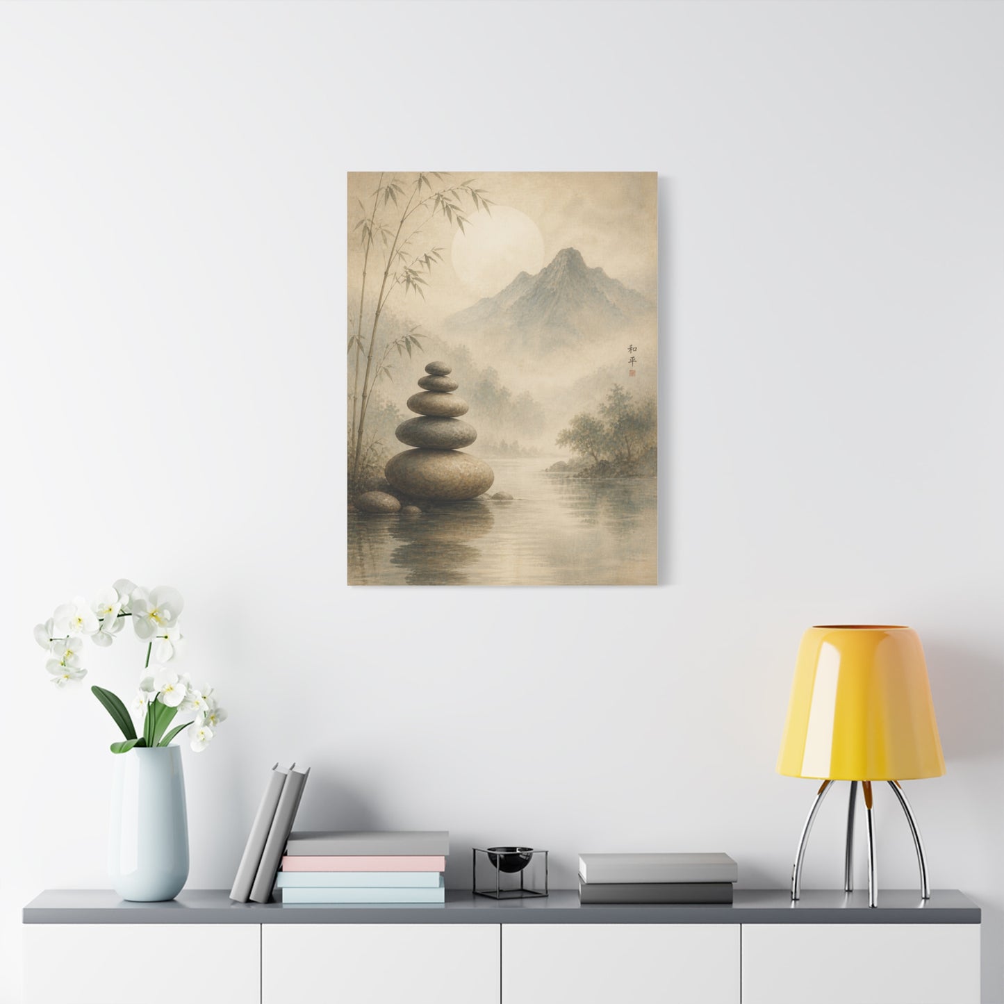 Zen Sacred Stone Landscape Wall Art & Canvas Print