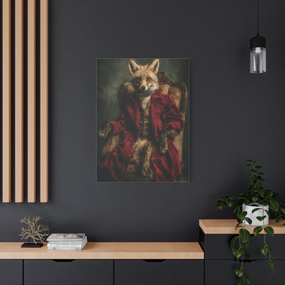Gentleman Fox Aristocratic Portrait Wall Art & Canvas Print