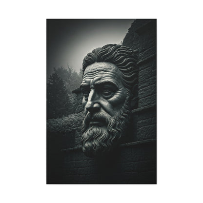 Ancient Stone Philosopher Bust Wall Art & Canvas Prints