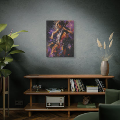 Abstract Cellist Motion Painting Wall Art & Canvas Print