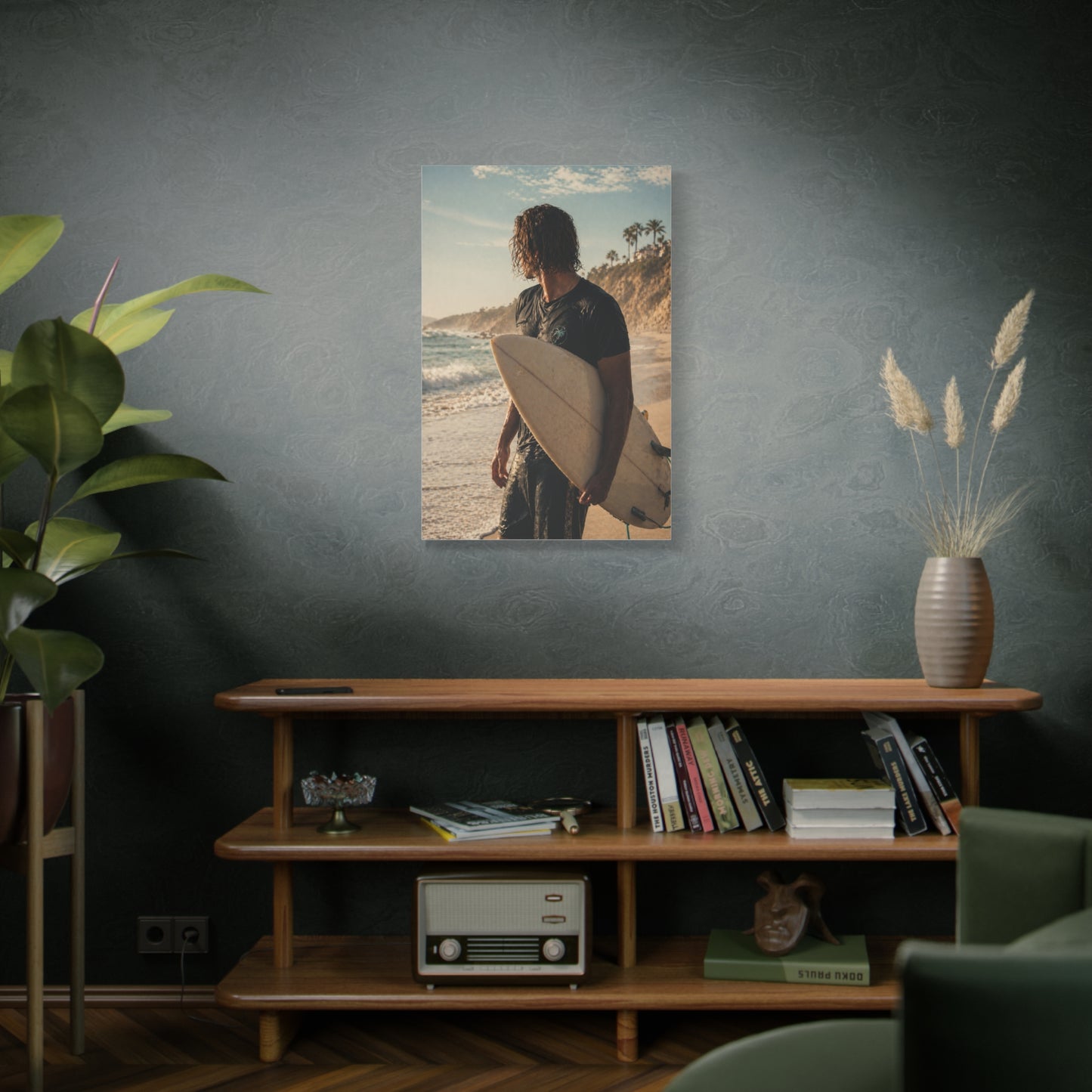Coastal Surf Reflection Portrait Wall Art & Canvas Print