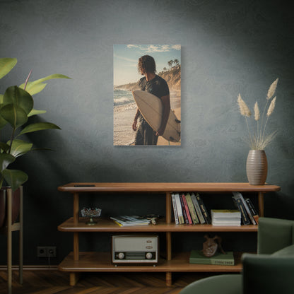 Coastal Surf Reflection Portrait Wall Art & Canvas Print