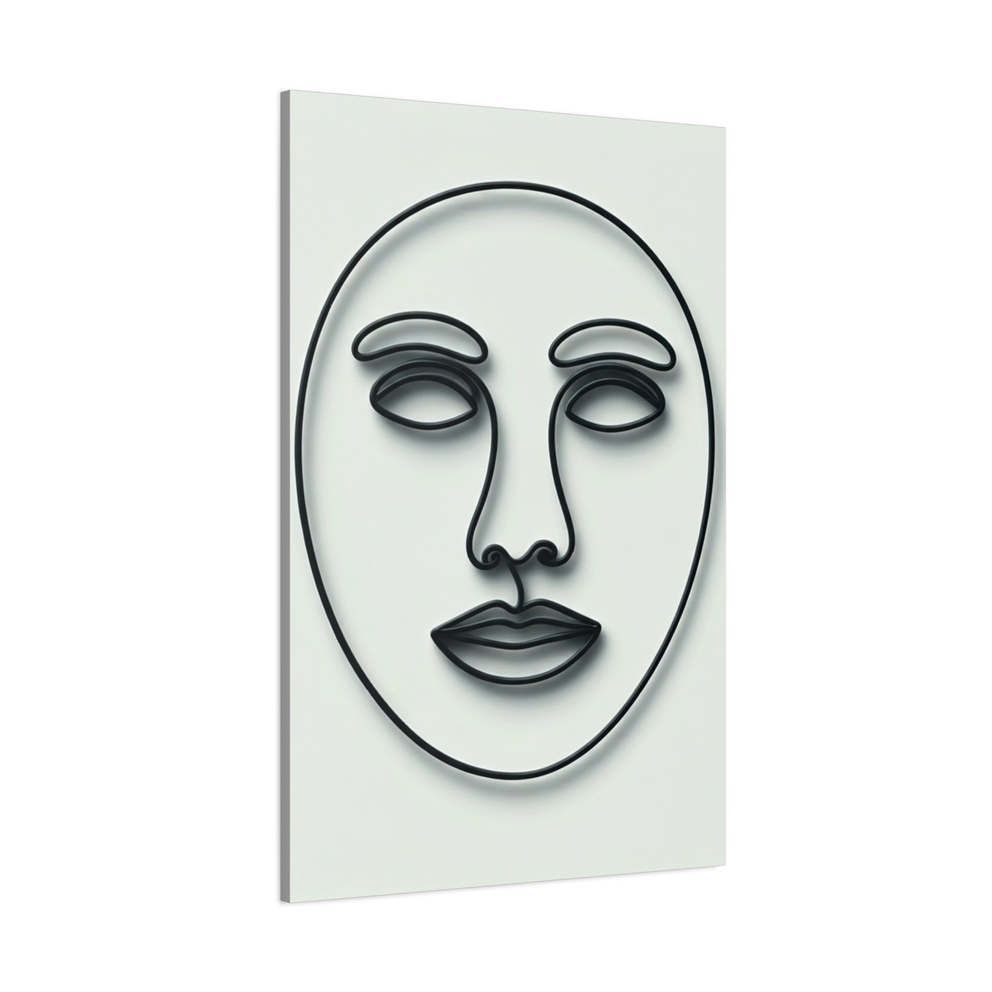 Calm Contour Abstract Face Wall Art & Canvas Print