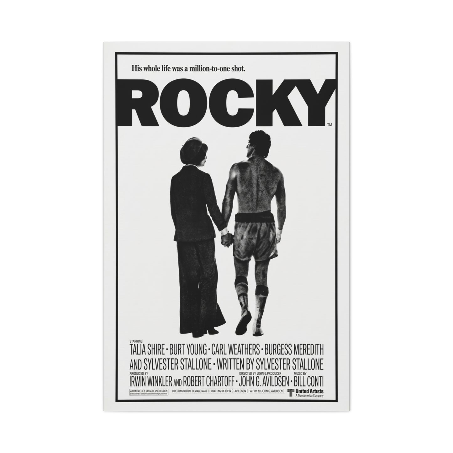 Rocky Movie Poster Wall Art & Canvas Print