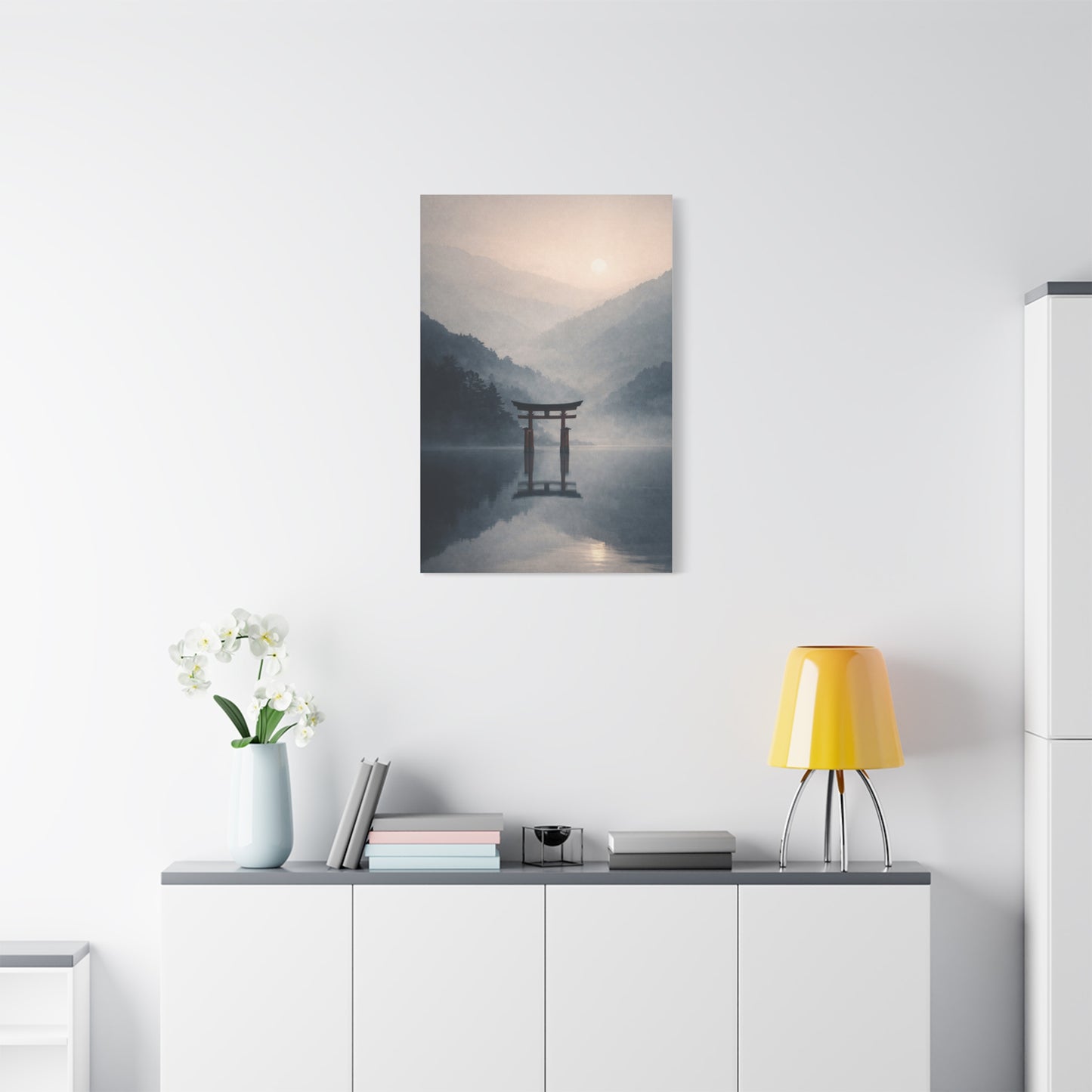 Zen Torii Reflection Wall Art & Canvas Print
