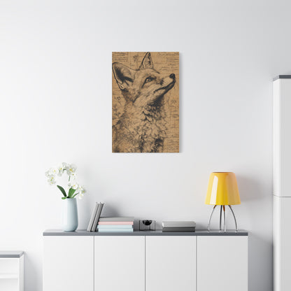 Vintage Natural History Fox Study Wall Art & Canvas Print