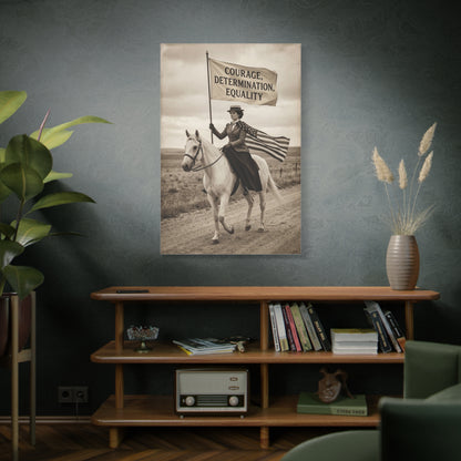Suffrage Rider Equality Statement Wall Art & Canvas Print